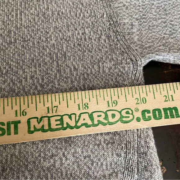 Tess Giberson Gray‎ with Black Stitching Detail Wool Blend sweater L - Picture 6 of 7